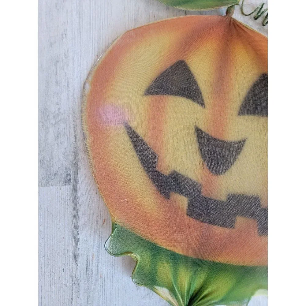 Hanging fabric Jack O'Lantern face Halloween prop decor‎